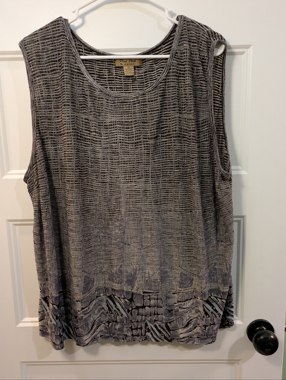 RAFAEL Gray Patterned Sleeveless Tank